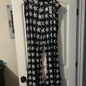 Nasty Gal high waisted sequin flare trousers plus size